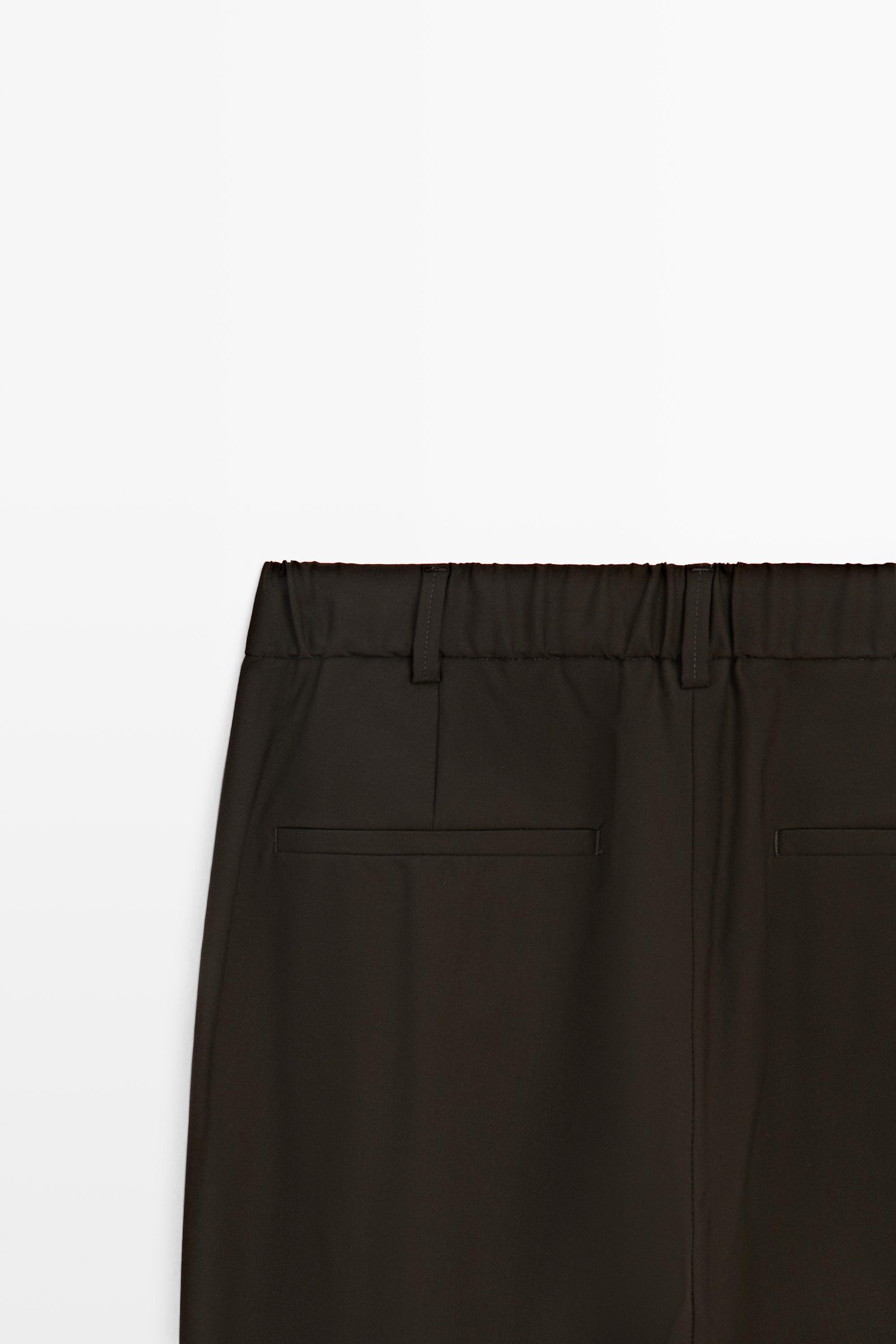 100% wool relaxed fit pants